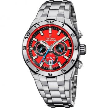 Reloj Festina Chrono Bike F20670/5 de acero plateado