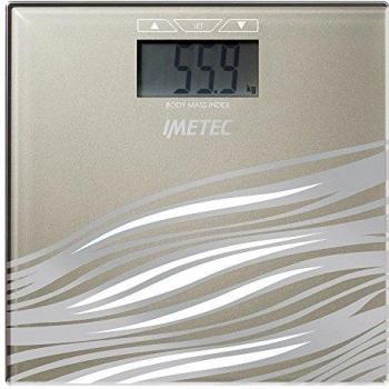 IMETEC BM3 300 - Báscula de baño, cuadrada, vidrio templado, color beige