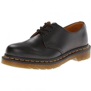 Dr. Martens 1461 Smooth Black Leather Lace-Up Shoes for Men, Size 7 US