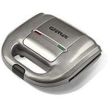 Tostiera G3 Ferrari MyToast 750W con Placas Antiadherentes y Manija de Cierre, Color Gris