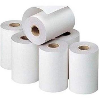 PAPEL TÉRMICO ROLLO IMPRESORA TICKETS - PACK 10 UNIDADES - MEDIDAS 57*35