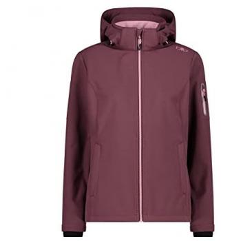 CMP Women's Softshell Zip Hoodie Jacket Red 39A5006