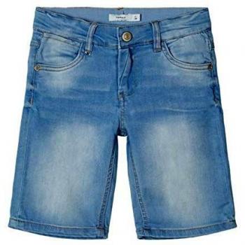 NAME IT Nkmsofus Dnmtajake 1304 Long Shorts Noos Pantalones Cortos, Mezclilla Azul Claro, 98 para Niños