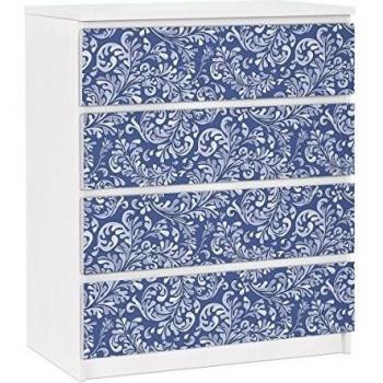 Vinilo adhesivo para muebles IKEA - Malm Dresser 4xDrawers - The 7 Virtues - Prudence, Tamaño:4 veces 20cm x 80cm
