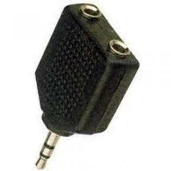Adaptador de Audio 3.5mm - 2x3.5mm Macho/Hembra Negro