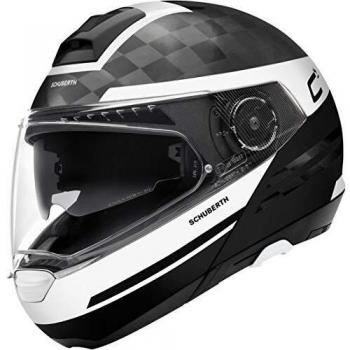 SCHUBERTH C4 Pro Carbon Tempest Blanco Modulares Casco De Motocicleta Tamano XS
