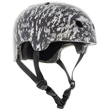 Casco de patinete Slamm Logo Camo S/M 53-56 cm, acolchado de doble tamaño para un ajuste óptimo, 11 agujeros de ventilación, núcleo interior EPS de alta densidad