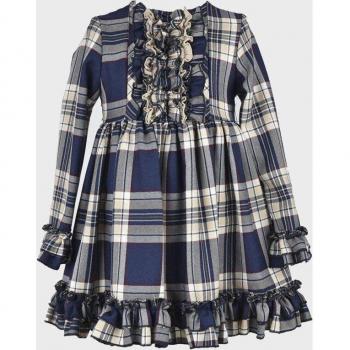 Vestido de niña de manga larga con volantes