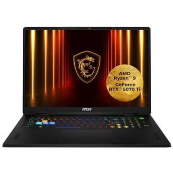 MSI Vector A18 HX - Portátil Gaming 18 QHD+ 240Hz, AMD Ryzen 9 9955HX, 32GB RAM, 1TB SSD, NVIDIA GeForce RTX 5070 Ti, Windows