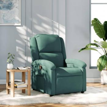 Silla reclinable de terciopelo verde oscuro Vidaxl