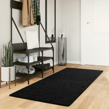 Alfombra Shaggy Pamplona Negra 80x200 cm