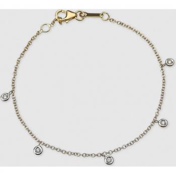 Pulsera de oro bicolor con incrustaciones de diamantes en El Corte Inglés