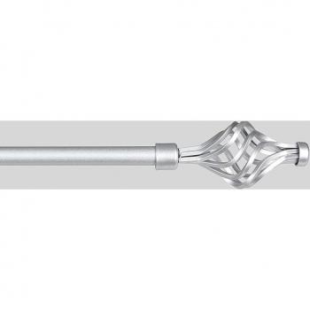 Barra Cortina Eden Ana Plata - Elegante Barra Extensible con Soportes y Ganchos Incluidos