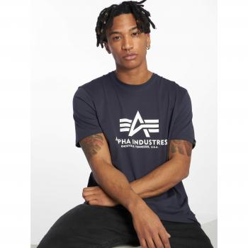 Camiseta Básica de Hombre Alpha Industries en Color Azul Marino