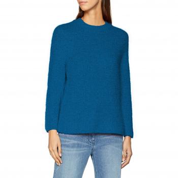 SELECTED FEMME Slfregina LS Knit O-Neck, suéter para Mujer, Azul