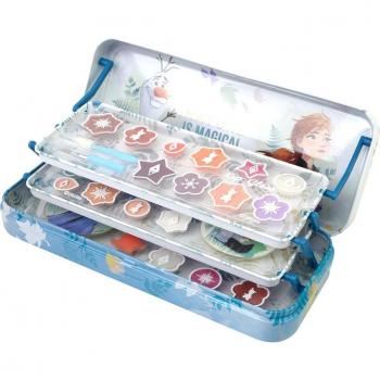 Frozen II Markwins Estuche Metálico de Maquillaje con 3 Pisos y 38 Piezas