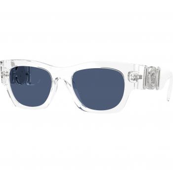 Versace Ve4479U Sunglasses, Color: 148/80, Style: Uomo Pillow Trasparente, Type: Male, Lens Color: Gray, Size: 52 MM