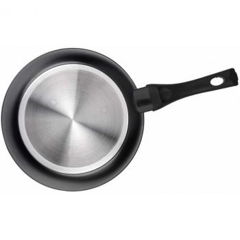 Grunkel - ST-30 - Sartén de aluminio cuadrada con doble capa antiadherente y libre de PFOA. Base de inducción total apta para todo tipo de cocinas - 30 cm - Negro