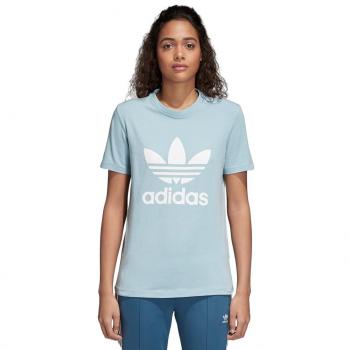 adidas Trefoil – Camiseta, primavera/verano, mujer, color Ash Grey/White, tamaño 40