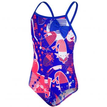 Speedo Shell Bell Bow Bañador, Bebé-Niñas, Azul Amparo/Rosa, XS