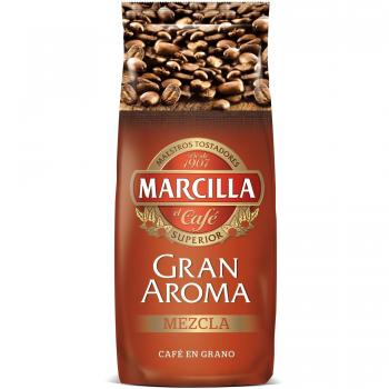 Café en Grano Marcilla Gran Aroma Mezcla, Intensidad 10, 80% Natural y 20% Torrefacto, 1kg
