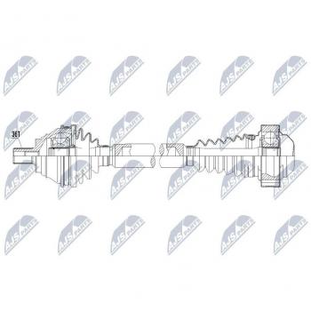 Árbol de transmisión NTY NPW-VW-060 - Compatible con Volkswagen, alta resistencia y durabilidad