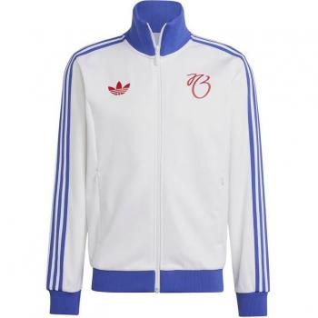 Chaqueta de hombre adidas Originals Jude Bellingham blanca y azul con 3 bandas