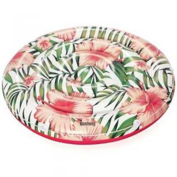 Colchoneta Hinchable Tropical Paradise de 158cm con Diseño de Palmeras
