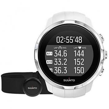 Suunto Spartan Sport HR - Reloj GPS para Atletas Multideporte, 10 h Batería, Resistente al agua, Monitor Frecuencia Cardiaca + Cinturón FC, Pantalla Táctil en Color, Blanco, SS022650000