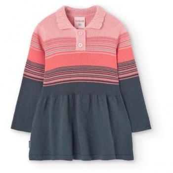 Vestido de Tricotosa para Bebé Niña con Botones en el Escote - Boboli AW24219079