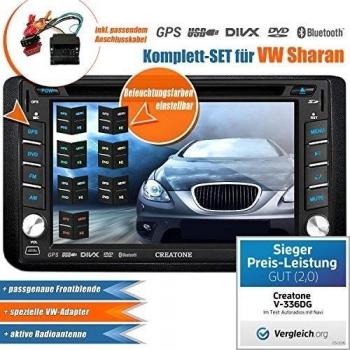 2DIN Auto Radio Creatone V de 336dg para Volkswagen Sharan