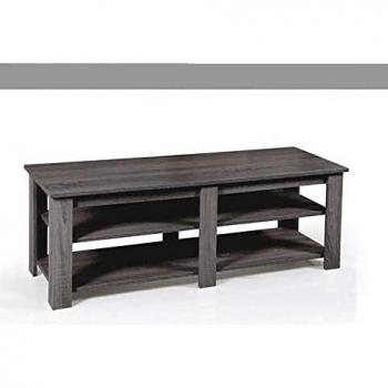 Mueble para TV bajo gris 120x40x40 cm para sala de estar