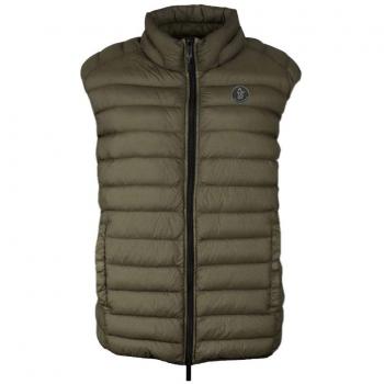 Emerald Green Nylon Down Vest - Centogrammi, Vests, male, Size: L, Nylon Padded Vest with Zip Closure