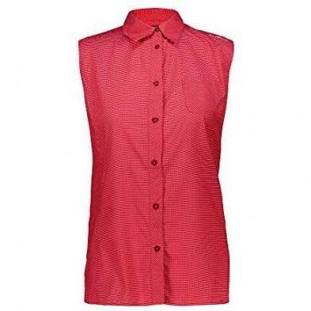 CMP 39T6446 - Blusa para mujer, cuadriculado, Sin mangas, Mujer, color Corallo-off White-ibisco, tamaño 42