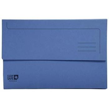 Subcarpetas Canguro Antibacterianas Clean'Safe A4 400gr Azul - Paquete de 5
