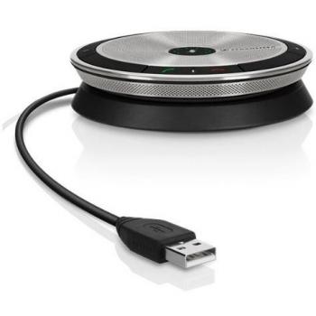 Sennheiser SP10 ML - Altavoz Universal Manos Libres con Conexión USB, Color Plateado