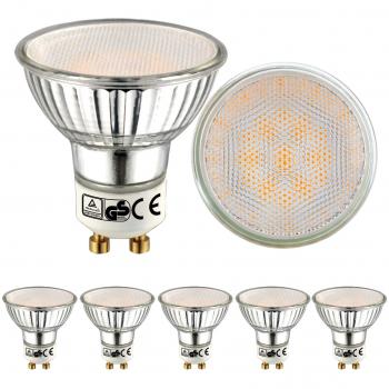 EACLL® Bombillas LED GU10, Blanco Cálido GU10 LED 5W 470 Lúmenes Lámpara LED equivalente a Halógena de 60W. 120 ° Luz Blanca Cálida Bombillas LED, Pack de 5.