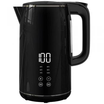 Hervidor de Agua Digital Sin Cable Kalorik TKG JK 2000, 2200W, 1.7L, Negro con Pantalla
