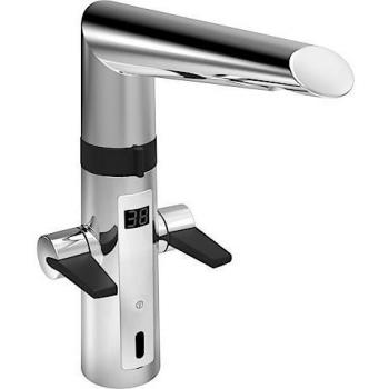 Grifo Electrónico Hansa Fit Hybrid, Infrarrojo, Negro/Cromado