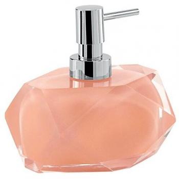 Gedy Chanelle Dosificador De Jabón, Resina, Salmon, 7.8 X 11.5 X 12.6