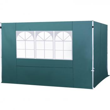 Paredes Laterales para Carpa Tela Oxford con Ventana 3x2 Verde Oscuro