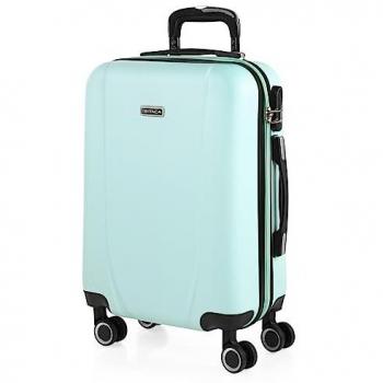 Maleta Cabina Rígida Unisex ITACA 71150 Turquesa 55x38x20cm con 4 Ruedas y Candado de Combinación