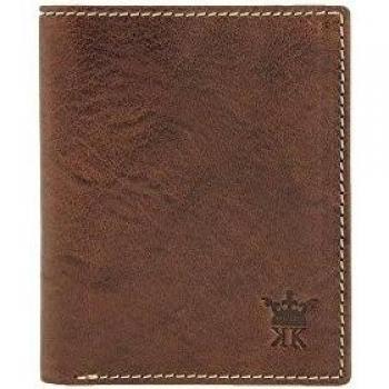 Billtera 8 tarjetas piel rugosa Talla: U Color: MARRON
