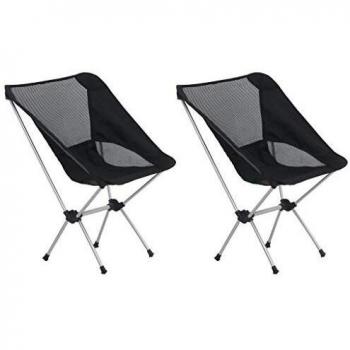 vidaXL - Sillas de Camping Plegables y Bolsa de 2 Piezas, 54 x 50 x 65 cm, Aluminio