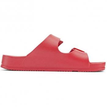 Duuo Mujer Sandalias Eva Flat 57 Rojo con doble hebillas al tono, abiertas y monocolor