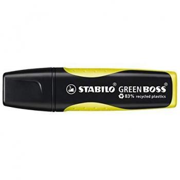 Marcador ecológico STABILO GREEN BOSS - Punta de cincel - Amarillo - Recargable - 2-5 mm
