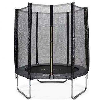 Cama Elástica Cassiopee de 180 cm con Red Protectora, Gris, 183x183x54 cm