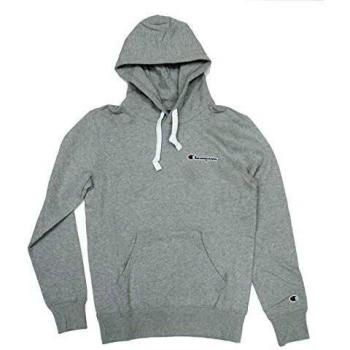 Champion Men's Chest Logo Pullover Hoodie, Grey, L