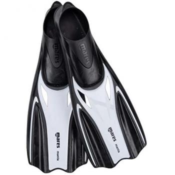 Aletas de Buceo Mares Aquazone Manta, Aletas de Snorkel Adulto Unisex, Color Blanco, Talla 44/45