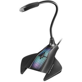 Mars Gaming MMIC, Micrófono Gaming USB RGB, Plug & Play, Mute, Flexible, Negro
